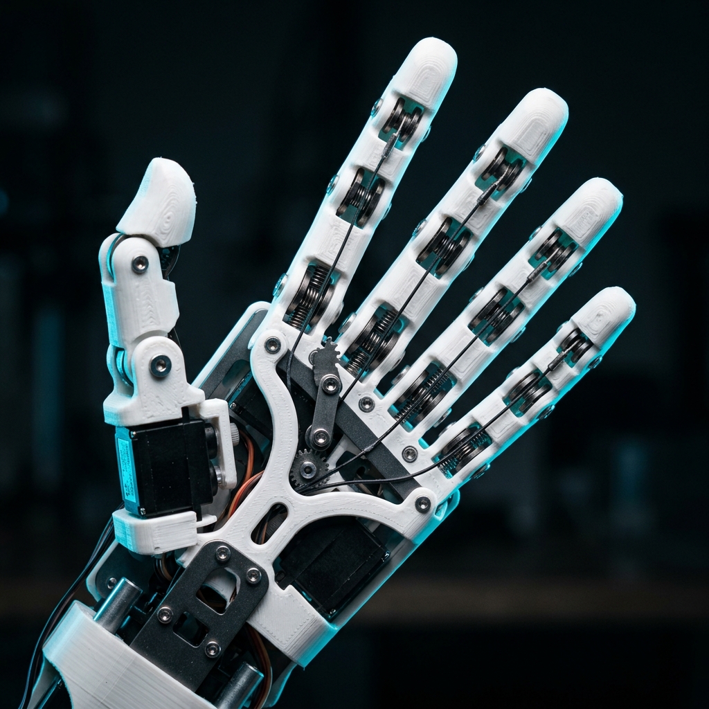 3D Printed Robotic Hand - Articulated Fingers